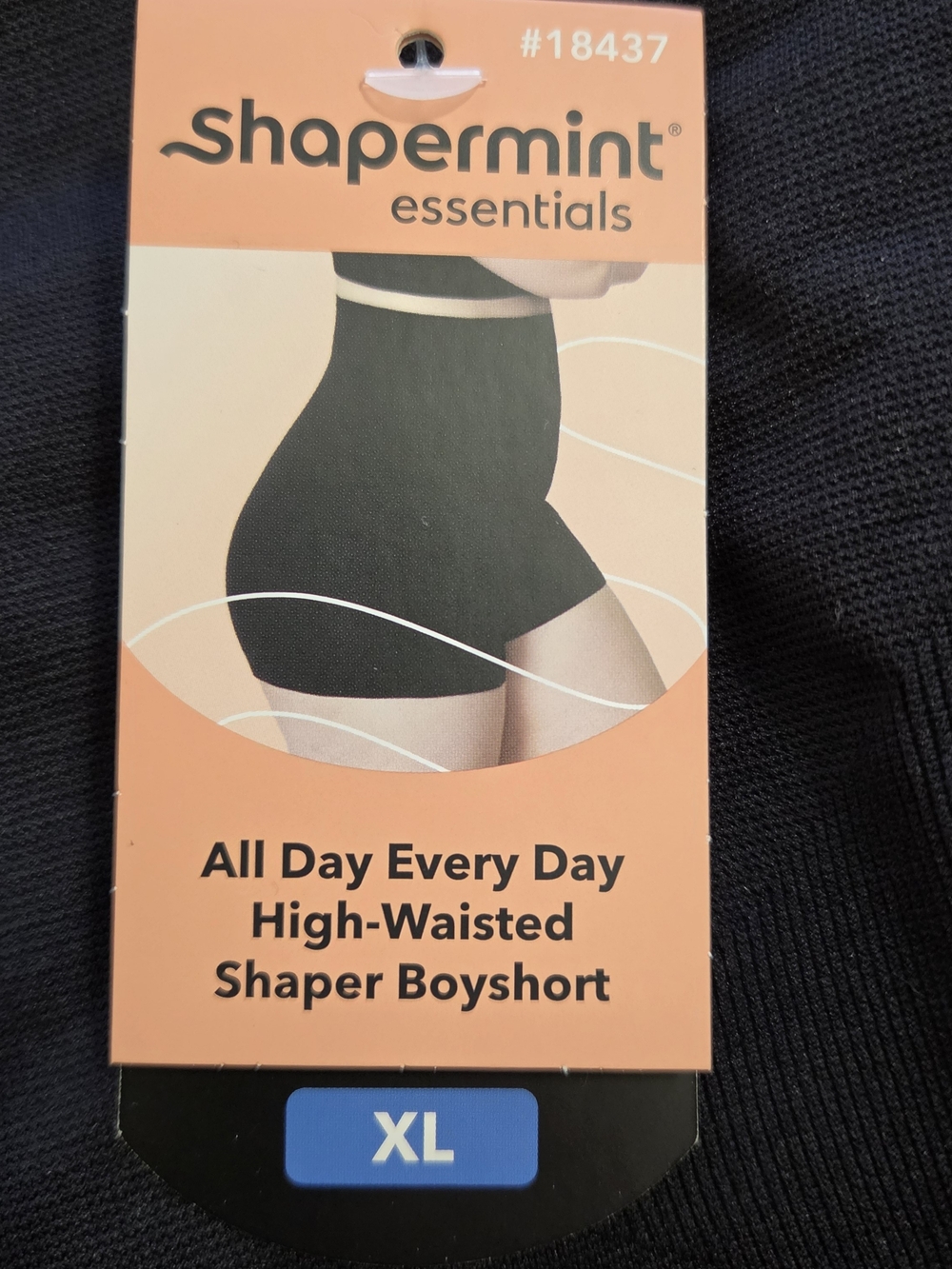 Shapermint Essentials High-Waisted Shaper Boyshort - Black XL NWT
